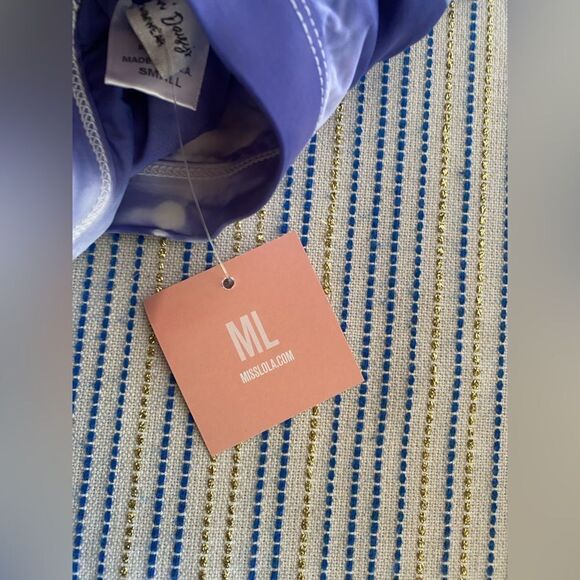 Dippin’ Daisy’s Swimsuit Womens Size Small Tie Dye  Blue 2 Pieces NWT - Picture 13 of 13